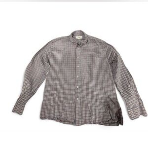 Duck Head Tempest Blue Long‎ Sleeve Plaid Oxford Button Down Shirt. size xl